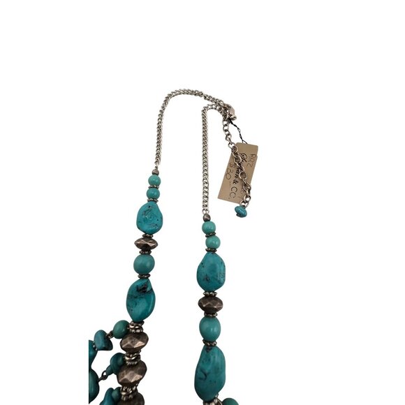 Vintage Resin & Howlite NOS Stephan & Co Bib Necklace With Original Tag (A8118) - Picture 4 of 5